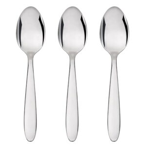 3-Piece Set of Mainstays Breck Stainless Metal Dinner Spoons in Silver